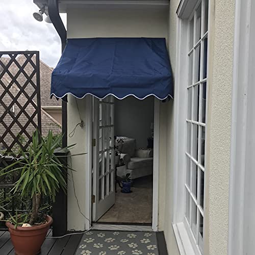 Aleko Window Awning Door Canopy Decorator, 6 feet x 2 feet, Blue