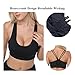Yadifen Sports Bra, High Impact Workout Cross Back Padded Running Yoga Bra (Black, M)