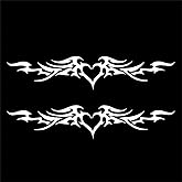 2PCS Angel Wings Car Stickers Funny Waterproof Vinyl Decal, 11.81"x2.36"Motorcycle Decorative Accessories, Used for Car, Motorcycle, Laptop, Van |#AZ292 (White)