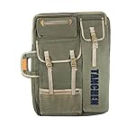Tanchen 4K Canvas Artist Portfolio Carry Shoulder Bag Multifunctional Drawboard Bags for Drawing Sketching Painting (Army Green)