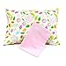 Maddie Moo Toddler/Travel Pillowcases, 1 Floral and 1 Solid Pink, Set of 2