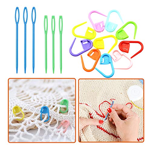 2 Crochet+Needles+Ergonomic+Markers+Scissors