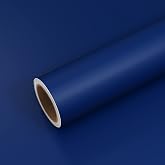 Livelynine 40cm X 10m Navy Blue Peel & Stick Wallpaper – Waterproof Vinyl Contact Paper For Cabinets, Countertops, Desks, Semi-Gloss, Removable
