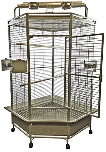 A&E Cage Co CC3232 Platinum Corner Bird Cage, 32″/Large