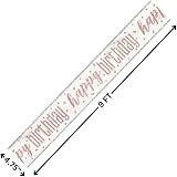 Unique Party Rose Gold Happy Birthday Glitz Foil Banner 1 Pc view 2