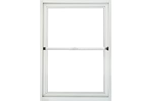 YEYEBEST Sliding Door Security Bar, Window Security Bar, 18" to 51" Window Locks Security up and Down White Adjustable Glass Door for Vertical Sliding Windows Extends