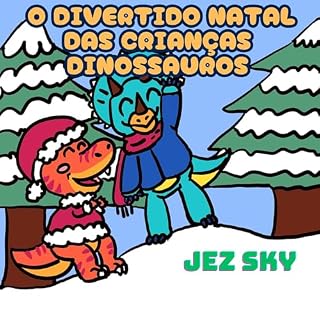 Livro O divertido natal das crianças dinossauros