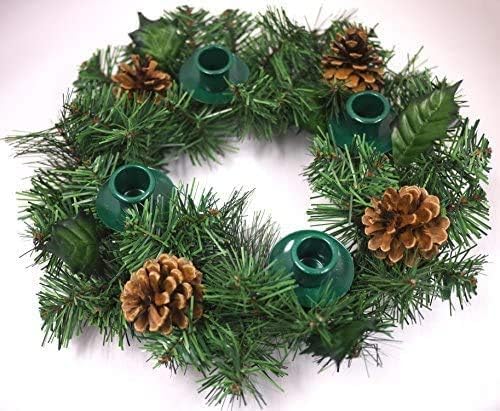 Photo 1 of *Small scratches* Traditional Christmas Advent Wreath. for Advent Calendar Season Candle Holder -Centerpiece Décor – Advent Wreaths Ring Candle Holder and Xmas Candles Candleholder Decorations-Advent Gifts