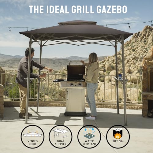 Crown Shades G40B Grill Gazebo Review: 8x5 Pop-Up BBQ Shelter with Glass Shelves image 17