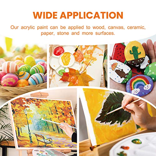 Acrylic Paint Set Bulk 10 Vibrant Colors Acrylic Crafts Paint Non Toxic for Artists Adults Kids