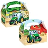 Johnny Tractor Empty Favor Boxes (4 count) Party Accessory