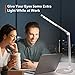 TaoTronics Aluminum Alloy Dimmable LED Desk Lamp with USB Charging Port, Table Lamp for Office Lighting, 3 Color Modes & 6 Brightness Levels, Silver, Philips Enabled Licensing Program