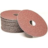Benchmark Abrasives 4.5" Resin Fiber Sanding Discs, 24 Grit, 25-Count | Aluminum Oxide Grinding Discs for Stripping on Wood, Fiberglass, Steel, Metal, 7/8" Arbor, Angle Grinder Compatible