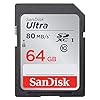 SanDisk Ultra SDXC Memory Card Up to 80 MB/s, Class 10, U1, 64 GB, Black/Grey