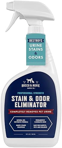 Automotive - Rocco & Roxie Supply Co. Stain & Strong Odor Eliminator, Enzyme Cleaner, Pet Odor Eliminator for Home - Carpet Stain Remover for Cats & Dog Pee - Urine Destroyer - Carpet Cleaner Spray Clear, 32 Fl Oz