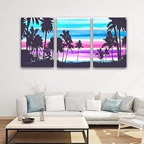wall26 3 Panel Canvas Wall Art Gorgeous Palm...