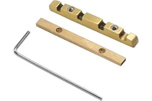 OVSAL Bass Guitar Nut 38mm Adjustable Bass Nut Brass Roller Nut 4 String Electric BASS Guitar Replacement Parts