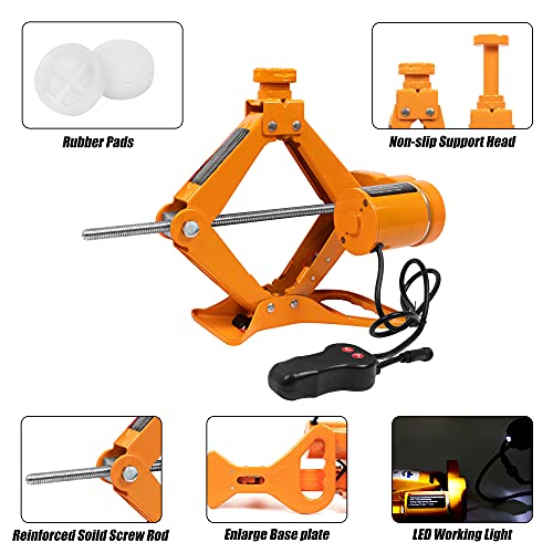BEETRO 3 Ton Electric Car Jack with Electric Wrench and Inflator Pump