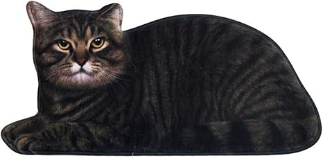 Amazon Moecat 玄関マット 3d 猫柄 可愛い バスマット 滑り止め 厚手 寝室 キッチン キジトラ猫 42 85cm 玄関マット オンライン通販