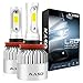 H11 LED Headlight Bulbs - KASO All-in-One Conversion Kit Fog Lights H8 H9 8000LM 72W/Set 6500K Cool White Highly Waterproof 3 Years Warranty (H11 H8 H9)