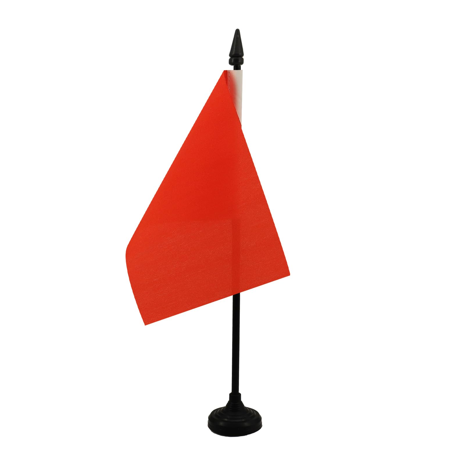AZ FLAG - Race officer red Table Flag 4'' x 6'' - Racing Office Mini Banner 100% Polyester 15 x 10 cm - Mini Desk Flag with 10'' Pole and Black Plastic Base