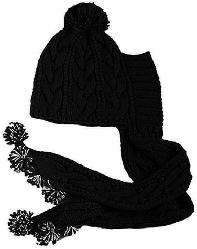 girls hat with scarf attached