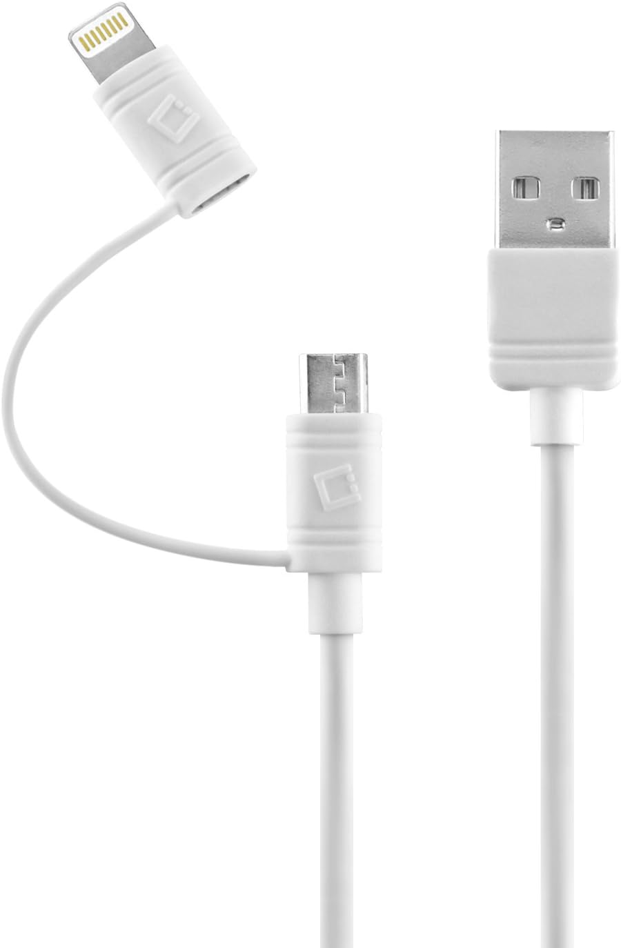 Cellet Micro USB & Lightning Fast Charging 2-in-1 Data Cable (Apple MFI Certified) Compatible for Apple iPhone 11 11 Pro 11 Pro Max Xs Max Xr X SE 8 7 6 5 iPad Pro Air Mini4 iPod Touch Air Pod Pro