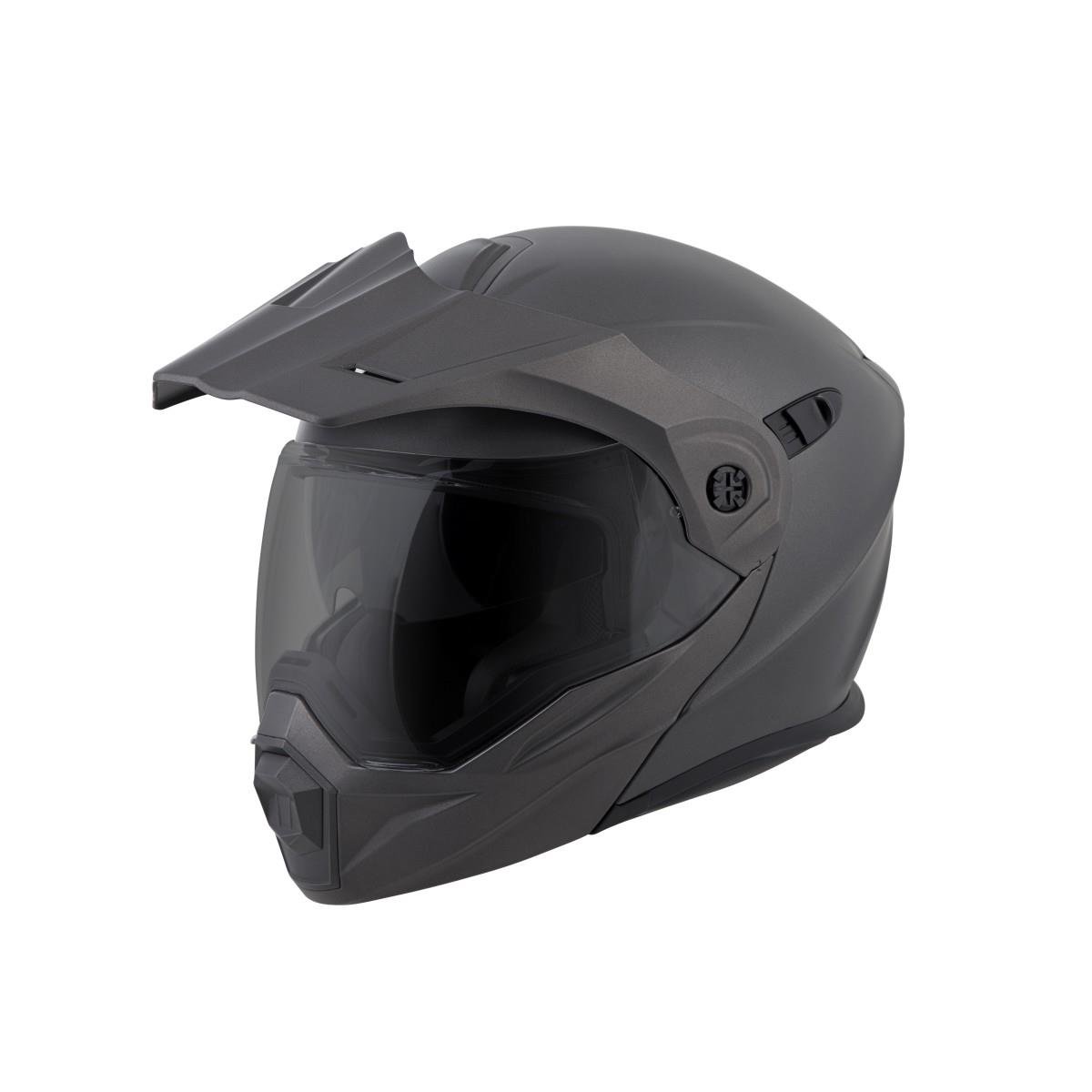 ScorpionEXO Unisex-Adult Modular/Flip Up Adventure Touring Motorcycle Helmet (Anthracite, Medium) (EXO-AT950 Solid)