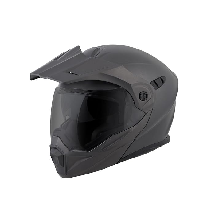 ScorpionEXO Unisex-Adult Modular/Flip Up Adventure Touring Motorcycle Helmet (Anthracite, Medium) (EXO-AT950 Solid)