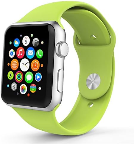 Apple Watch Band Soft Silicone Replacement Sport Band for 42mm Apple Watch Models (Green)