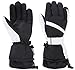 Simplicity Women's Waterproof 3M Thinsulate Winter Ski Gloves,Black White,M