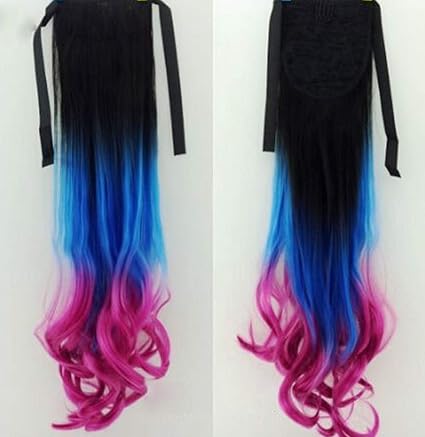 La Peluca De Color Resalta El Tipo De Onda Larga Cabello