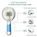 Anpress Handheld Fan Mini Portable Personal Fan USB Rechargeable Battery Cooling Fan for Home Office Outdoor Travel