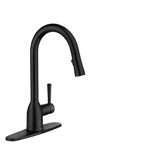 MOEN ADLER MATTE BLACK ONE-HANDLE HIGH ARC KITCHEN...