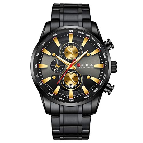 Curren 8351 - Reloj de pulsera para hombre, color negro