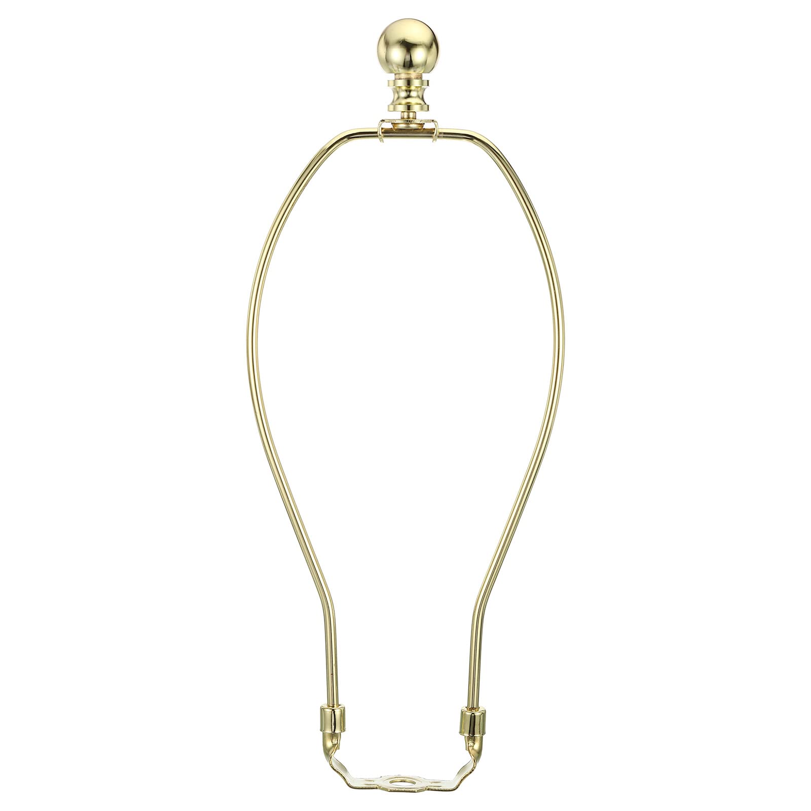 PATIKIL 10.5 Inch Lamp Harp Kit with Finial, 1 Set Detachable Shade Bracket Holder, DIY Lighting Accessories for Table Floor Lamps, Gold Tone
