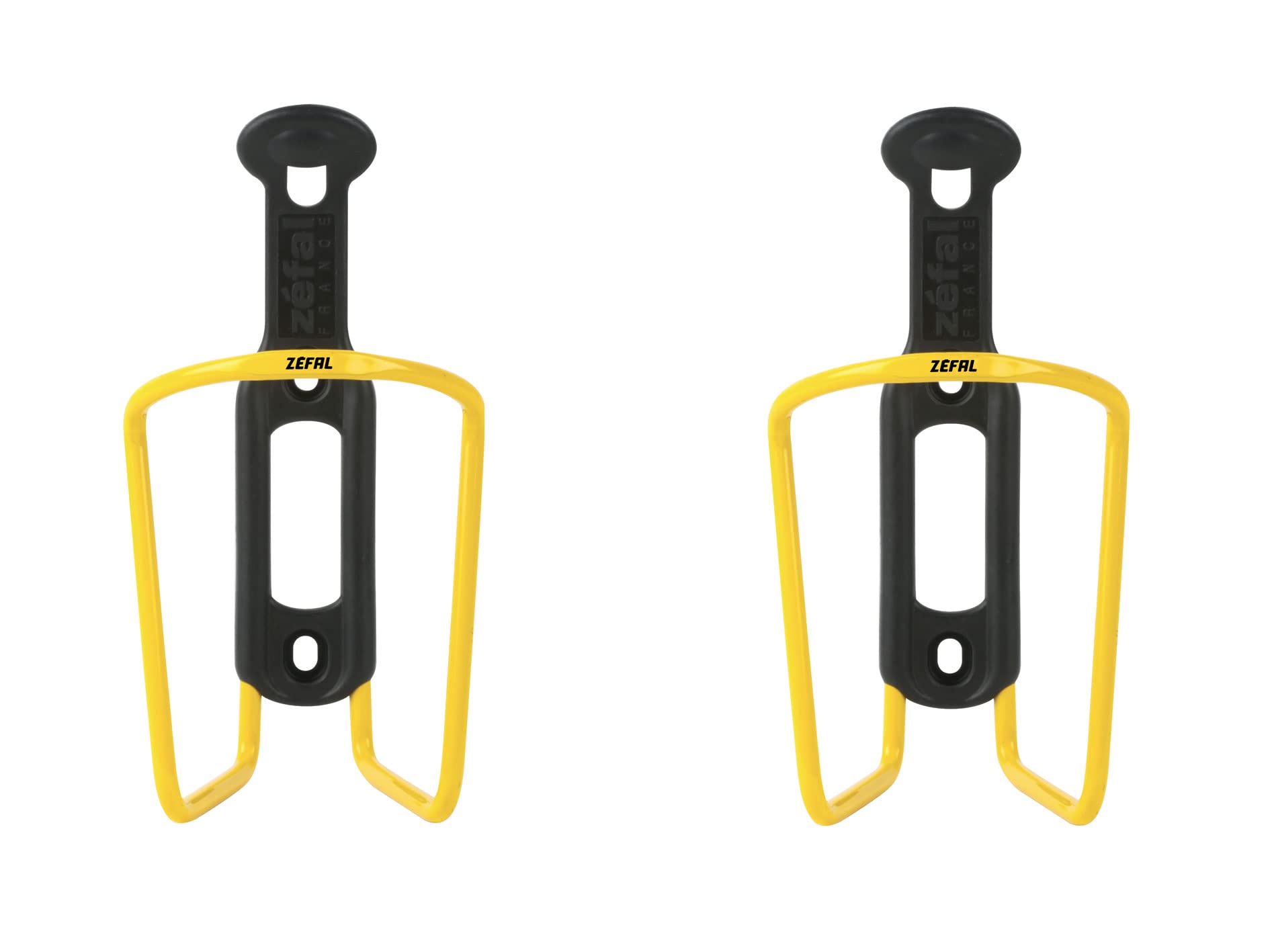 ZEFAL Bundle Pack - Aluplast 124 Aluminium Bicycle Water Bottle Cage, Universal, Yellow, 2 Pack