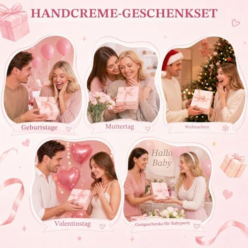 Handcreme Mini Handcreme Set 40 Stück,Kleine Geschenke für Frauen Mini Handcremes 10 Duft für Sehr Trockene Hände,Geschenkset für Kollegen Freundin Geburtstag Adventskalender Weihnachten Valentinstag