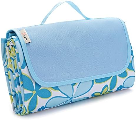 Picnic Blanket , Xzeit Beach Blanket Comapct Mat Waterproof with 1200D Oxford Fabric for Traveling,Camping,Hiking(Lily Style, XXX-Large)