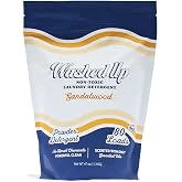 Washed Up Goods Sandalwood Laundry Detergent Powder | Only 100% Pure Essential Oils | Safe for Sensitive Groups | Powerful Clean | Plant &amp; Mineral-Based | Made in USA | 3lbs