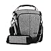 USA GEAR Camera Case for Digital SLR (Gray) w/Soft Cushioned Interior, Zippered Accessory Pockets, Adjustable Carry Strap - Compatible w/Nikon D3300 / D3400 / D5500, Canon Rebel T6 / T6i / T5 & More