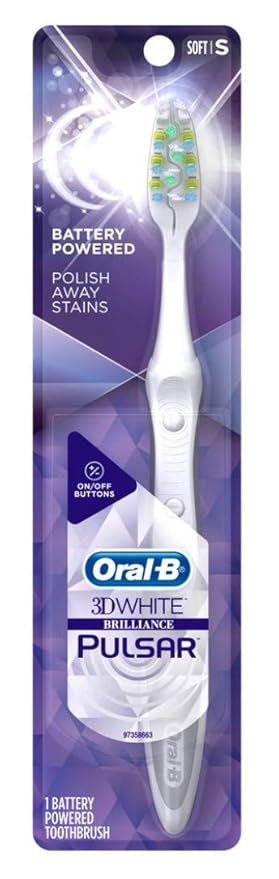 Amazon Com Oral B Toothbrush Pulsar Soft 3d White Battery Powered 3 Pack Beauty