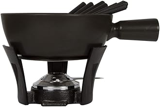 BOSKANero Large Cheese Fondue Set, 2.2 Liters, Black