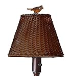Waterproof Outdoor Wicker Floor Lamp, 16¾''W x 61½''H, in Brown