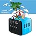 International Travel Adapter Universal Power Adapters Plug Converter Worldwide All in One with 4 USB Ports and AC Socket Perfect European Adaptor for US EU UK AUS Asia Europe Italy American (Blue)