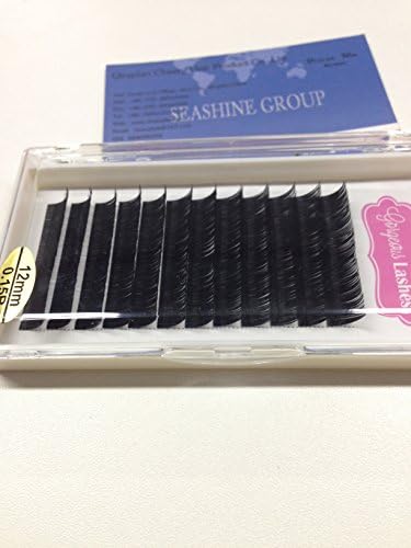 Seashinebeauty All Size Silk individual Eyelash C curl lenght 8-14mm mix Thickness 0.03mm Lashes Extensions For makeup Fake Eyelashes(C 0.03mm)
