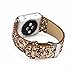 Apple Watch Bands,sports watch band,iwatch band 38mm Luxury Leather Replacement Band/Strap for Apple iWatch Series 1 & 2 Edition Versions 2015 2016(Gold)