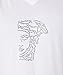 Versace Collection White V-Neck Half Medusa Studded Logo Short Sleeve T-Shirt (XL)
