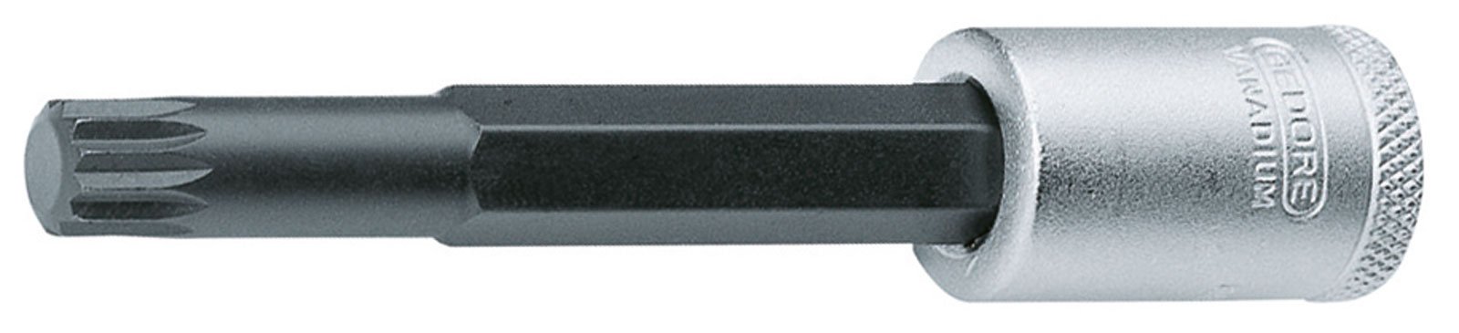 GEDORE 1394320 INX 30 L 8 Screwdriver Bit 3/8 Inch Long, XZN Multi-Tooth M8, M 8