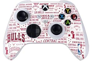 Skinit Decal Gaming Skin Compatible with Xbox Series S Controller - Officially Licensed NBA Chicago Bulls Historic Blast Design